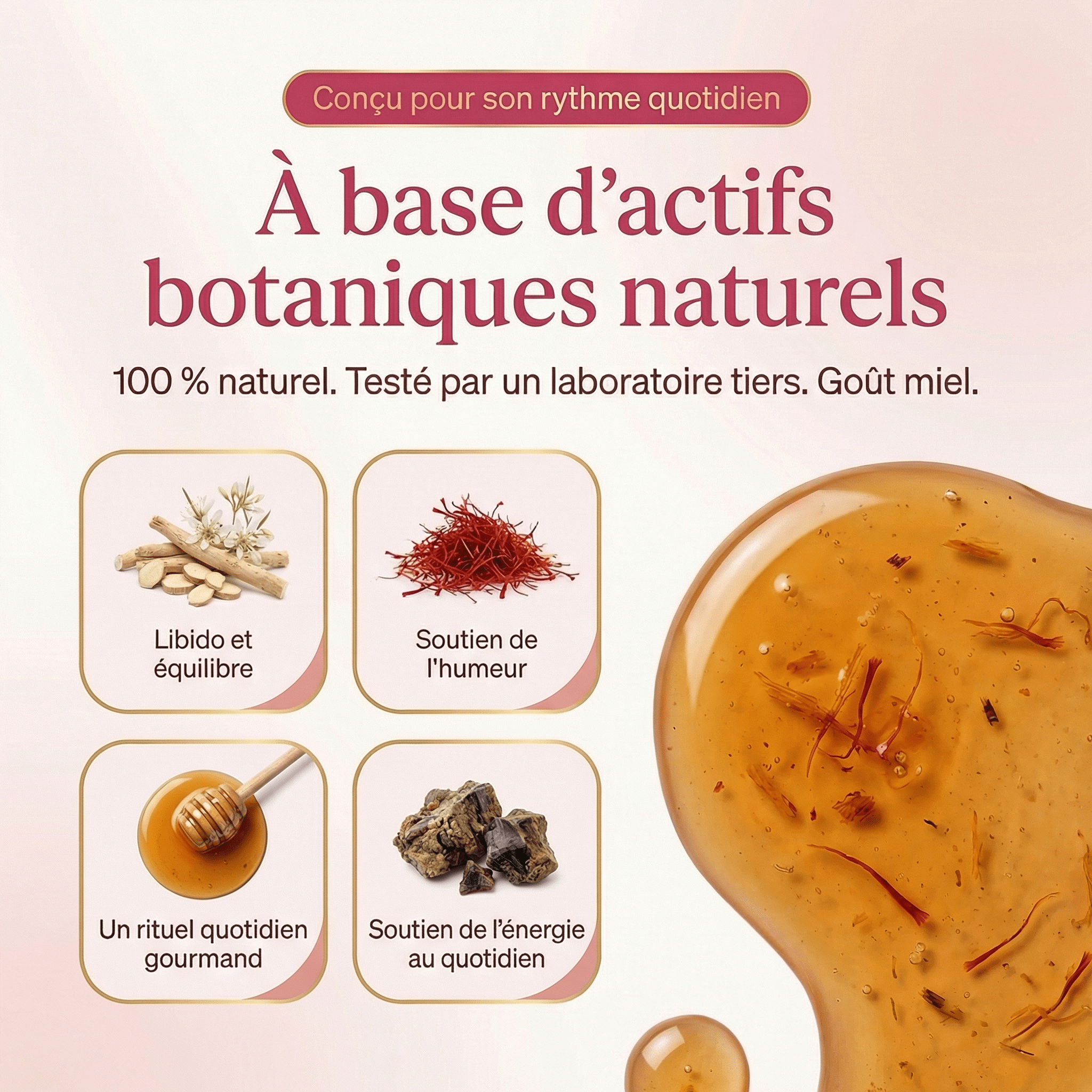 Honey Sticks Désir – Cure Plaisir Féminin - 1 Boîte – Cure 1 mois - Flolya